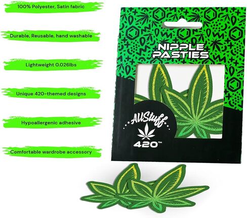 AllStuff420 Nipple Pasties | Nipple Covers for Fesitvals, Raves, & Lingerie | Medical-Grade Adhesive, Sweatproof, Made in USA in Saudi Arabia