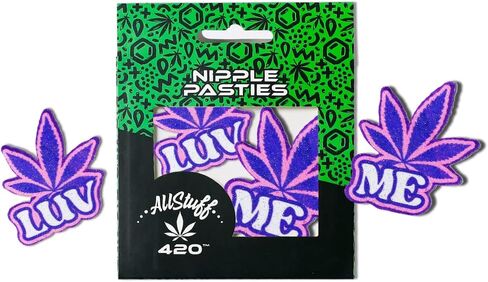 AllStuff420 Nipple Pasties | Nipple Covers for Fesitvals, Raves, & Lingerie | Medical-Grade Adhesive, Sweatproof, Made in USA in Saudi Arabia