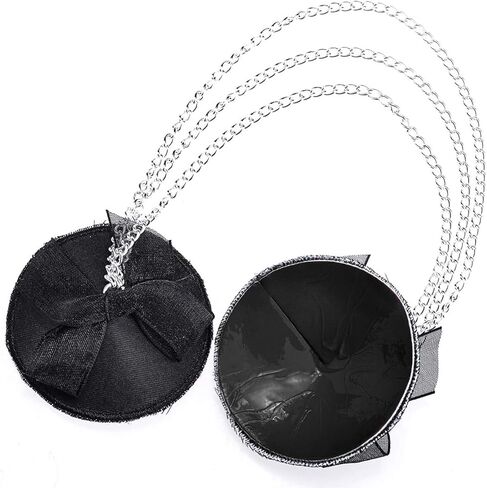 Ayliss® ملابس داخلية مطرزة بالترتر وملصقات حمالة صدر وأغطية للحلمات - أسود in Kuwait