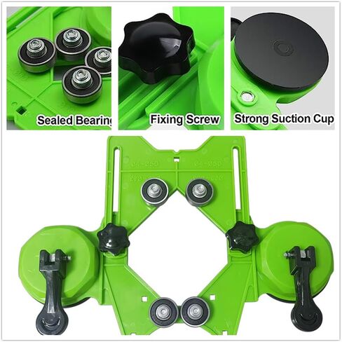 طقم منشار ثقب الماس، طقم منشار ثقب البلاط 17 قطعة مع دليل حفر من 4-83 مم، منشار ثقب كوب شفط مزدوج للسيراميك والزجاج والبلاط والبورسلين والرخام والجرانيت in Kuwait