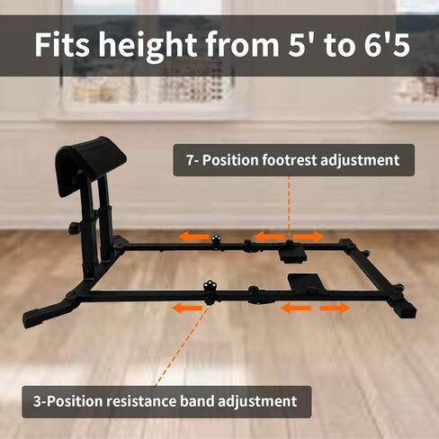 جهاز دفع الورك من UKIA - معدات تمارين الأرداف ومقعد دفع الورك - معدات تمرين الغنائم مع وسادة خلفية قابلة للتعديل ولوح قدم، وأشرطة مقاومة مختلفة لتشكيل المؤخرة وتدريب الأرداف in Kuwait