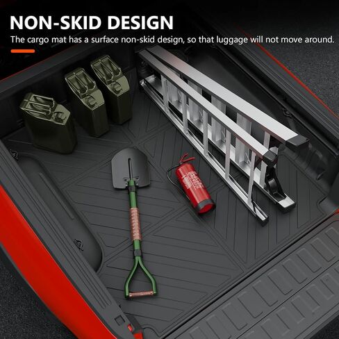 powoq 5.7FT Truck Bed Mat Compatible with 2019-2024 Dodge Ram 1500 Truck Bed Liner TPE Cargo Liner Replacement for 2019 2020 2021 2022 2023 2024 Dodge Ram 1500 Accessories(3-Fold 5.7FT Bed Mat) in Saudi Arabia