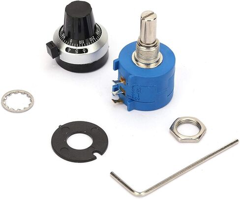 Kadimendium 2W Wirewound 500ohm Adjust Variable Resistor Knob Rotate Potentiometer Kit Rotary Wire Wound Precision Potentiometer Multi Turn Wirewound Potentiometer in Saudi Arabia