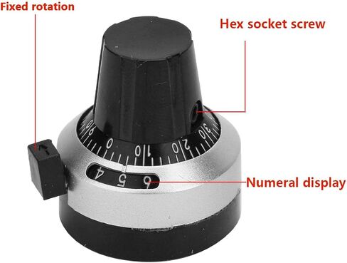 Kadimendium 2W Wirewound 500ohm Adjust Variable Resistor Knob Rotate Potentiometer Kit Rotary Wire Wound Precision Potentiometer Multi Turn Wirewound Potentiometer in Saudi Arabia