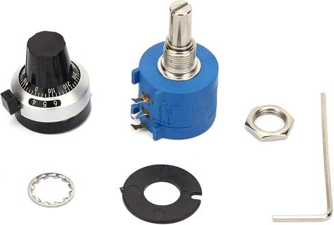 Kadimendium 2W Wirewound 500ohm Adjust Variable Resistor Knob Rotate Potentiometer Kit Rotary Wire Wound Precision Potentiometer Multi Turn Wirewound Potentiometer in Saudi Arabia