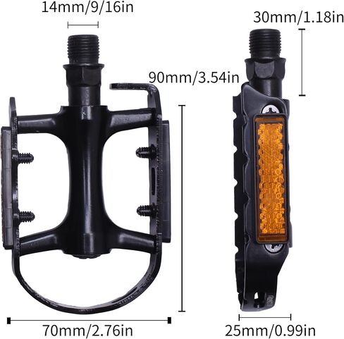 Alps2Ocean Light-Weight Bike Pedals,Waterproof Bicycle Pedals Aluminum,Universal 9/16 inch Anti-Skid Cycling Platform for Road Bike,Ebike,Wellgo R126 Bike Pedals in Kuwait