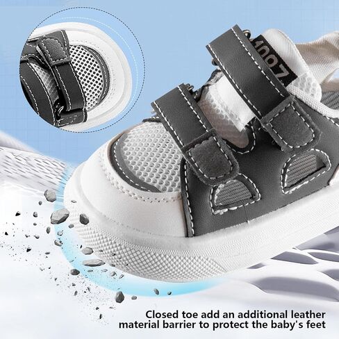 Charrost Toddler Boy Girl Sandals Closed-Toe Lightweight Breathable Summer Shoes for Kids in Saudi Arabia