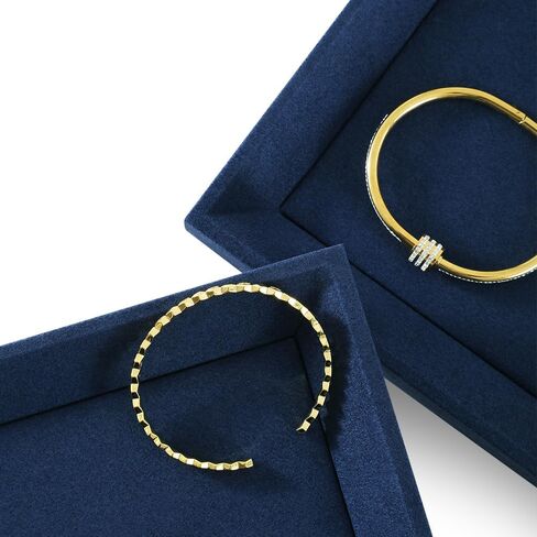 Yinbeini Felt Jewelry Organizer Trays, Microfiber Tray,Premium Velvet Blue Jewelry Tray,Stackable Jewelry Trays For Watch,Necklace,Ring,Pendants in Kuwait