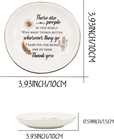 PCIQUTE Ceramic Ring Dish and Jewelry Tray, Decorative Gift for Mother and Daughter (Hard-Working Retired Relatives, Friends) in Saudi Arabia