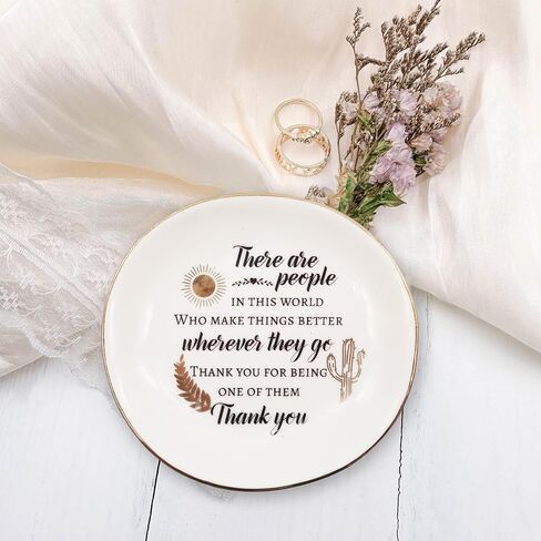 PCIQUTE Ceramic Ring Dish and Jewelry Tray, Decorative Gift for Mother and Daughter (Hard-Working Retired Relatives, Friends) in Saudi Arabia