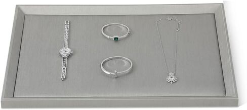 Jewelry Trays, Leather Tray, Luxury White Jewelry Organizer Tray For Necklace,Earring,Ring,Flat Jewelry Organizer For Dresser in Kuwait