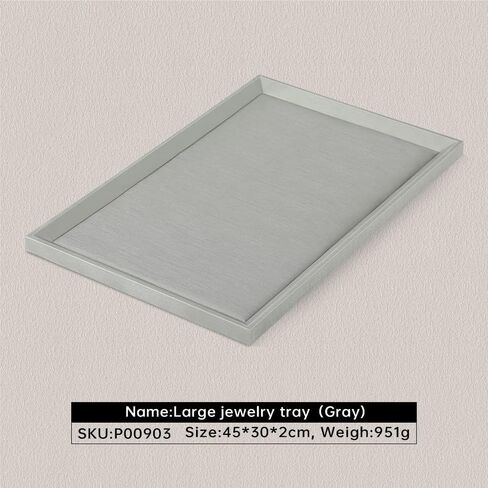 Jewelry Trays, Leather Tray, Luxury White Jewelry Organizer Tray For Necklace,Earring,Ring,Flat Jewelry Organizer For Dresser in Kuwait