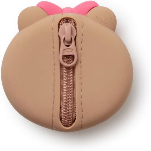 Line Friends CHOCO Character Cute Small Silicone Coin Purse Card Wallet Pouch, Beige in Saudi Arabia