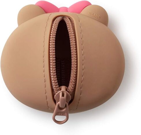 Line Friends CHOCO Character Cute Small Silicone Coin Purse Card Wallet Pouch, Beige in Saudi Arabia