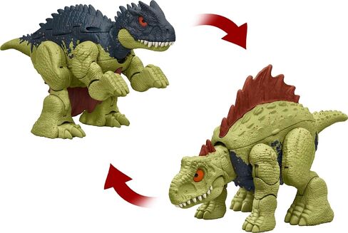 Mattel Jurassic World Dimetrodon to Allosaurus Dinosaur Transforming Toy, 11 Step Double Danger 2 in 1 Toy, Fierce Changers in Saudi Arabia