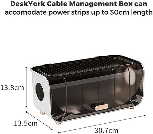Stylish Cable Management Box Large by Desk York - Cord Organizer Box to Hide Power Strips - Surge Protector Cable Organizer Box for Home and Office - Cord Hider Green Box with Wire Organizer in Saudi Arabia