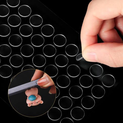 500pcs Mounting Putty, Round Double Sided Glue Sticky Dots Museum Putty Clear Removable Adhesive Putty No Trace Sticky Tack for Wall Hanging Pictures Poster Art Home Office Decor in Saudi Arabia
