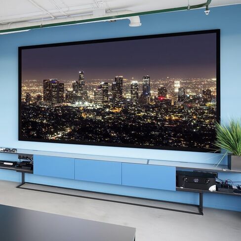 ConClarity 2 in x 60 ft - Vibrancy Enhancing Projector Screen Felt Tape Border Deepest Black Ultra High Contrast Flocking for DIY Screen Borders Absorbs Light, Brightens Image & Stops Bleed in Saudi Arabia
