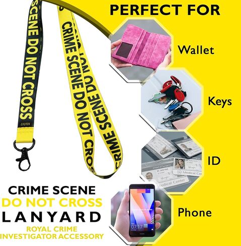 EASTEX Crime Scene Lanyard Keychain - Forensic Science ID Lanyards for Keys for Men Women - ID Badge Holder for Badges Fob in Saudi Arabia
