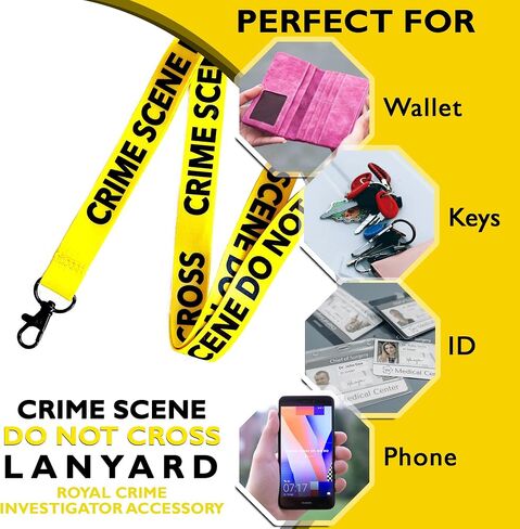 EASTEX Crime Scene Lanyard Keychain - Forensic Science ID Lanyards for Keys for Men Women - ID Badge Holder for Badges Fob in Saudi Arabia