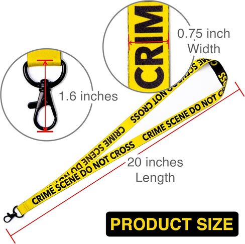 EASTEX Crime Scene Lanyard Keychain - Forensic Science ID Lanyards for Keys for Men Women - ID Badge Holder for Badges Fob in Saudi Arabia