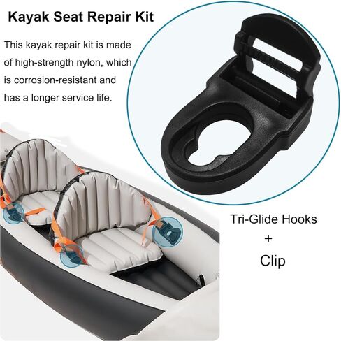 ملحقات قوارب الكاياك، مشابك مقعد بديلة لقوارب الكاياك لمدى الحياة والعاطفة، حزمة استبدال مشبك وخطاف (عبوتان) in Kuwait