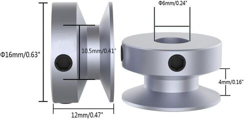 CHANCS 16mm Single Groove Pulley 8mm Fixed Bore Pulley for Drilling Machine 4MM PU Round Belt in Saudi Arabia