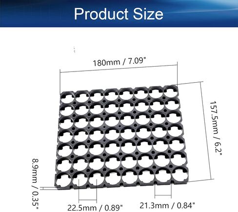 Heyiarbeit 10Pcs 6x7 Cell Spacer 21700 Lithium Battery Plastic Holder Bracket for DIY Battery Pack 21.3mm Hole Dia in Saudi Arabia