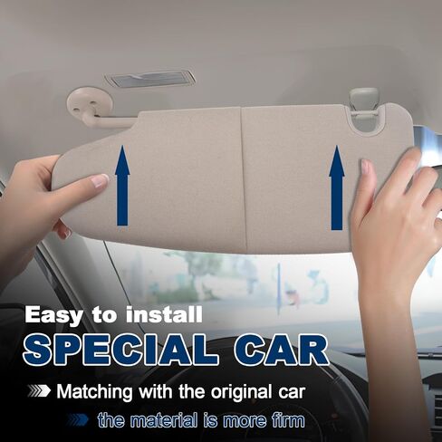 Geloo Car Sun Visor Left Driver & Right Passenger Sides Replacement for 2002 2003 2004 2005 2006 2007 2008 2009 Dodge Ram 1500 2500 3500 Replaces 1CT18TL2AA 1CT11TL2AA（Gray） in Saudi Arabia