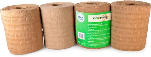 IDL Packaging 12" x 50' EcoMax™ Kraft Paper Cellulose Wadding (1 Roll) - Cushioning Wrapping and Box Void Filling - Soft and Gentle Packing for Shipping, Moving, and Storing Fragile Items in Saudi Arabia