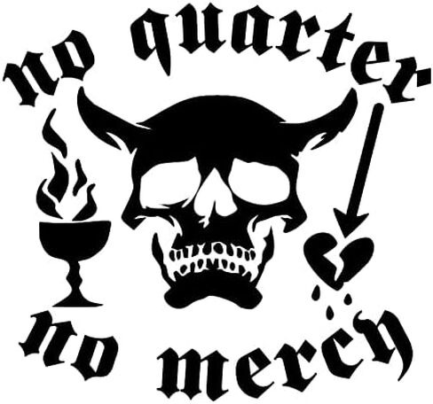 ملصق SixtyTwo24 No Quarter Mercy - ملصق مقاس 5 بوصة {أسود} - الاستسلام، الدكتاتور، الخيانة، الطغيان، مكافحة التفويض، لا تتوافق مع بايدن، بايدن للسجن، Keep American Great، Lets go Brandon، الفينيل، SIX637 in Kuwait
