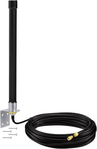 Bingfu Outdoor 4G LTE Mimo هوائي خلوي عالي الكسب طويل المدى 6dBi SMA هوائيات مع كابل محوري 32.8 قدم لهوائي Spypoint Covert Tactacam Trail Game Cam الهاتف الخليوي كاميرا الأمن راوتر مودم الهوائي in Kuwait