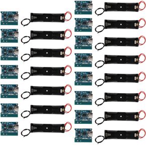 5 عبوات TP4056 18650 وحدة شاحن بطارية ليثيوم + 5 قطع حامل بطارية، شاحن USB من النوع C حماية مزدوجة للوحة الشحن لعشاق الإلكترونيات/التكنولوجيا التي تصنعها بنفسك in Kuwait