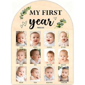 My First Year Picture Frame Board, Baby's First Year Picture Frame 12 Month Milestone Board, Strawberry Berry Nursery Decoration, Birthday Baby Memorial Kindergarten Decoration Gifts for Boys Girls, Keepsake Gifts for New Moms and Nursery Decorations 2x3  in Kuwait