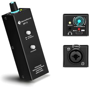 مضخم سماعة رأس قابل لإعادة الشحن مع مدخل XLR/TRS ومخرج 3.5 مم، ومفتاح استريو/أحادي لشاشة داخل الأذن، والطبول، والجيتار، والموسيقيين، وعازفي لوحة المفاتيح (مضخم سماعة الرأس التناظري الشخصي) in Kuwait