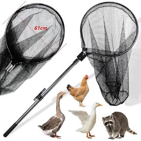 شبكة صيد صغيرة للتحكم في الحيوانات الصغيرة أداة مصيدة صيد الدواجن للقطط والدجاج والبط والأوز والأسماك والطيور وغيرها (مقبض تلسكوبي من 43 إلى 78 بوصة مع فتحة شبكية 20.5 بوصة) in Kuwait