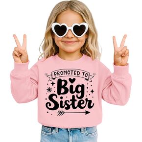 BOUTIKOME طفل رضيع تمت ترقيته إلى الأخت الكبرى البلوز طفلة كبيرة Sis البلوز Crewneck قمصان الخريف ملابس إعلان الأعلى in Kuwait