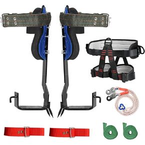 مسامير تسلق الأشجار، معدات تسلق الأشجار من الفولاذ المقاوم للصدأ مع حزام تسلق وحبل قابلين للتعديل، مجموعة تسلق الأشجار لأعمال الأشجار والرياضات الخارجية in Kuwait