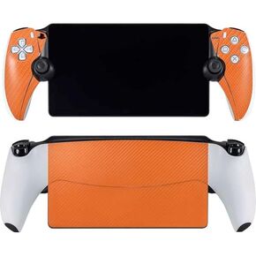 غلاف Skinit المخصص للألعاب متوافق مع مشغل PlayStation Portal Remote - تصميم مادة من ألياف الكربون الوردية المتخصصة in Kuwait