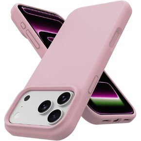 Matte Case for iPhone 17 Pro Max Case with 1 Screen Protector,Shockproof Protective Hard Back Slim Phone Case,Frosted Translucent Back Phone Cover, Anti-Fingerprint - Orange in Kuwait