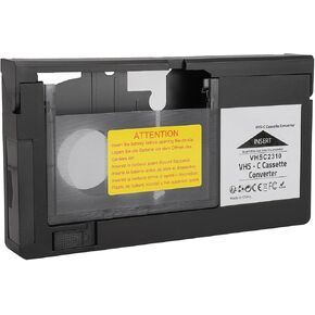 محول كاسيت شريط VHS C لكاميرات الفيديو، محول كاسيت فيديو تسجيل التشغيل، مفتاح تحكم واحد VHS إلى التحويل الرقمي، مثالي لمشغل VCR in Kuwait