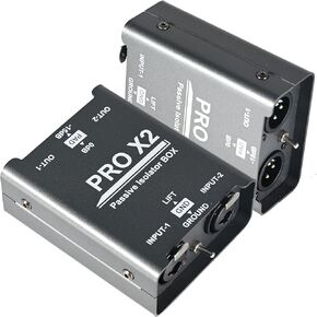 مزيل هوم سلبي بقناتين XLR/RCA/TS/TRS، وعازل ضوضاء بحلقة أرضية Pro X2 وفلتر ضوضاء لصوت السيارة ومعدات الصوت الأخرى in Saudi Arabia