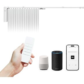 Osprey Smart Curtain Track, 70.8inch/1.8m - 129.9inch/3.3m, Remote Control & Automate App, Compatible with Alexa, Google, Ceiling and Wall Mounted Motorized Curtain Opener in Saudi Arabia