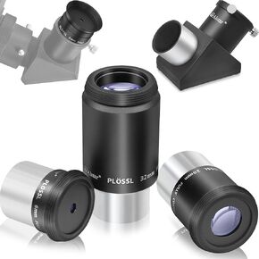 Alstar 1.25 inch 90 Degree Diagonal Mirror - Bundle with - 1.25 Inch Plossl Telescope Eyepiece Set in Kuwait