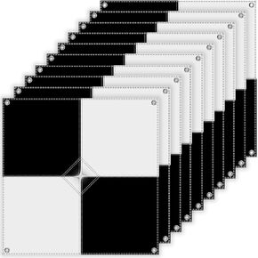 10 Pack Drone Ground Control Point GCP, Center Eyelet Numbered 0-9, 24"x24" Black/WhiteMarkers UAV Aerial Target for Mapping & Surveying in Kuwait