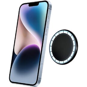 Magsafe Wall Mount, Magnetic Phone Holder with Trackless Adhesive, Compatible with Magsafe 12-17 All Series, Strong Magnets for Gym, Hands-Free Mirror Shower and Make-up (Black) in Saudi Arabia