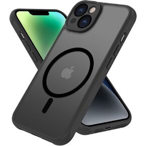 حافظة مغناطيسية مضادة للاصفرار لهاتف iPhone 17 Pro Max مع واقي شاشة واحد [حماية من السقوط بدرجة متوسطة] [متوافقة مع Magsafe] حافظة هاتف واقية شفافة نحيفة مقاومة للصدمات، أسود شفاف in Kuwait