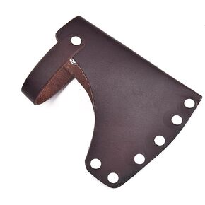 Hatchet Sheath Axe Head Cover, Leather Sheath Axe Sheath Hatchet Cover for Hunting Camping Axes & Hatchets, 2- Piece (Dark Brown) in Saudi Arabia