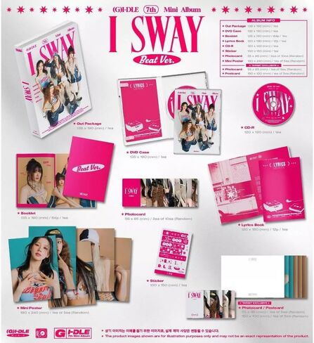 Generic (G) I-DLE 7th Mini Album [I SWAY] Photobook Beat Ver + (ملصق مطوي) G IDLE GIDLE, L200002993 in Kuwait