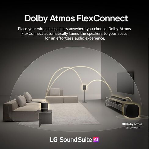 LG H7 Soundbar – 9.1.6 Channel Spatial Audio with Wireless Dolby Atmos FlexConnect – α11 AI Processor Gen 3, Expandable with W7 Subwoofer & M5/M7 Speakers (New 2026 Model) in Saudi Arabia